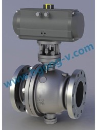 API WCB pneumatic Trunnion type flange ball valve